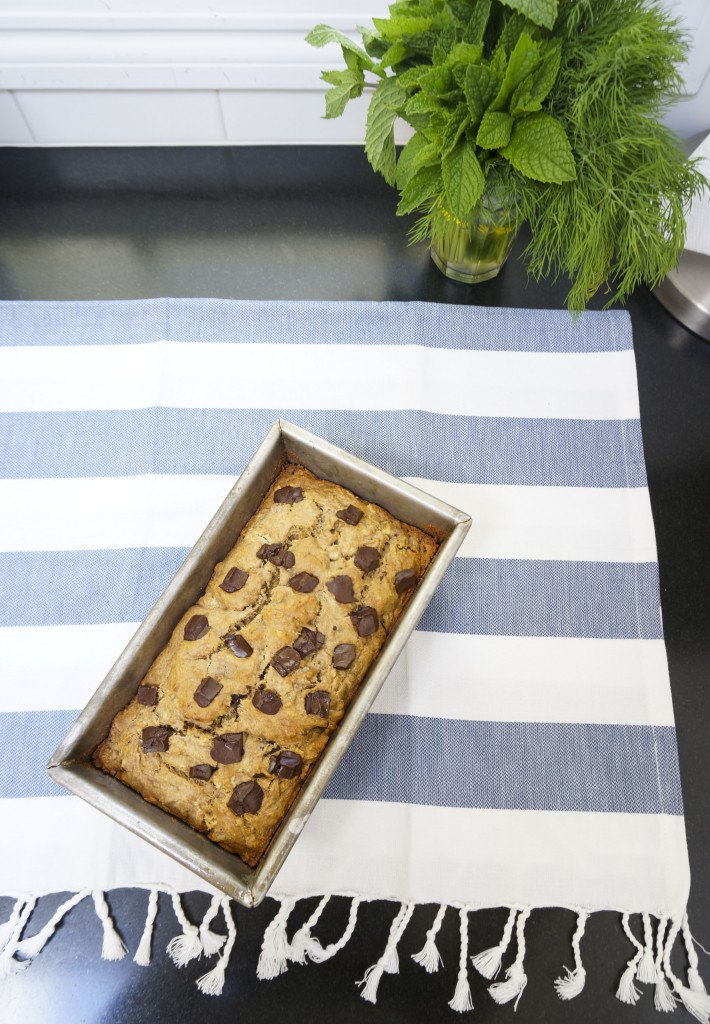 Gluten free Chocolate Chip Banana Bread | Recipe via A House in the Hills
